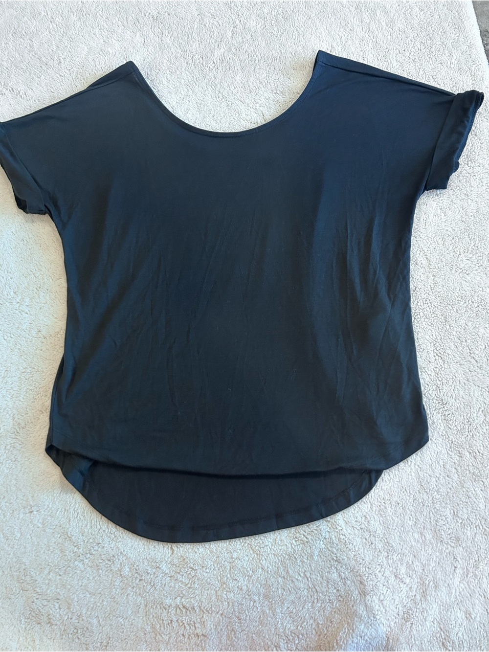 Banana Republic Modal Dolman Scoop Neck Top Black Size M